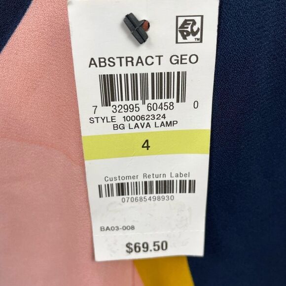 NWT Bar III Abstract Geo Midi Skirt Size 4 - Picture 5 of 7